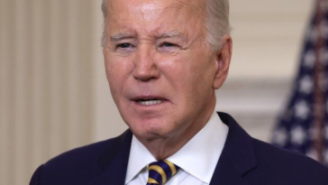 President Joe Biden Wearing Ukraine Pin and Tie