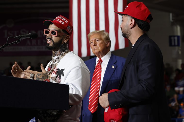 Anuel AA & Justin Quiles Rally Behind Trump