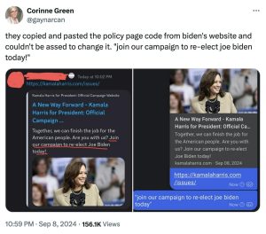 Kamala Harris Copy and Pasted The Policies From Joe Biden's Website