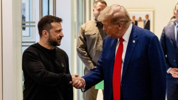 Zelenskyy and Trump Shake Hands