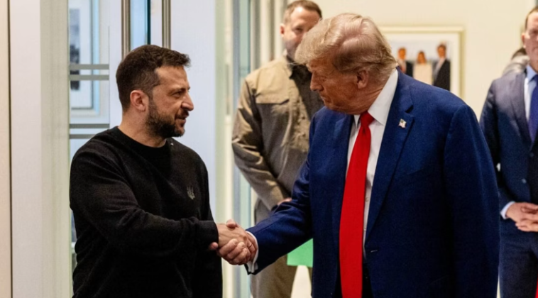 Zelenskyy and Trump Shake Hands