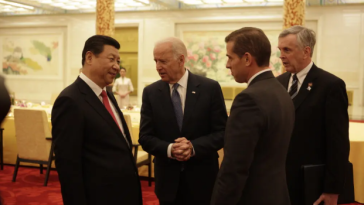 Joe Biden introduces his son, Hunter Biden, to Chinese President Xi Jinping in December 2013