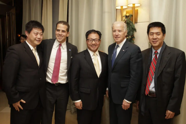 The Biden family poses with the executive team of BHR Partners