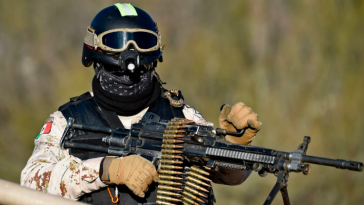 A member of the National Guard in Bavispe, Sonora State, Mexico