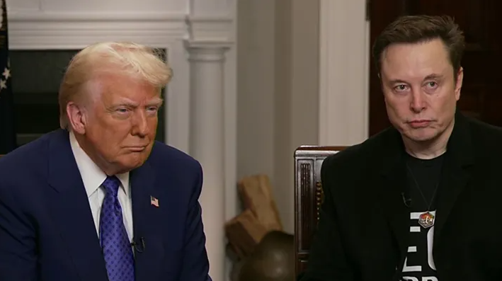 President Donald Trump and Elon Musk